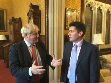 Huw Merriman with Boris Johnson